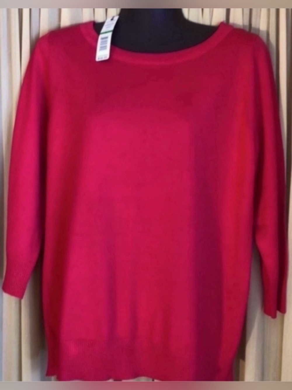 Joseph A. Large Pink Sweater 3/4 Sleeves (NWT)